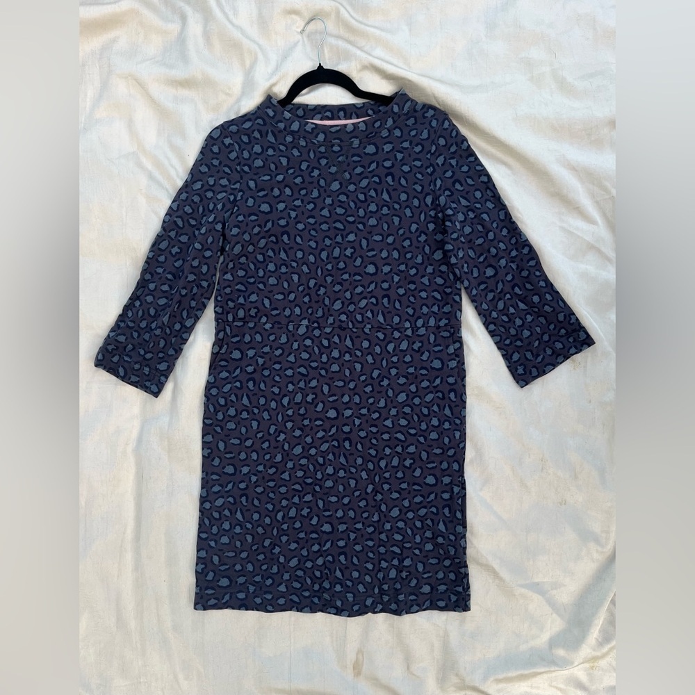 BODEN 100% Cotton Animal Print Long Sleeve Dress